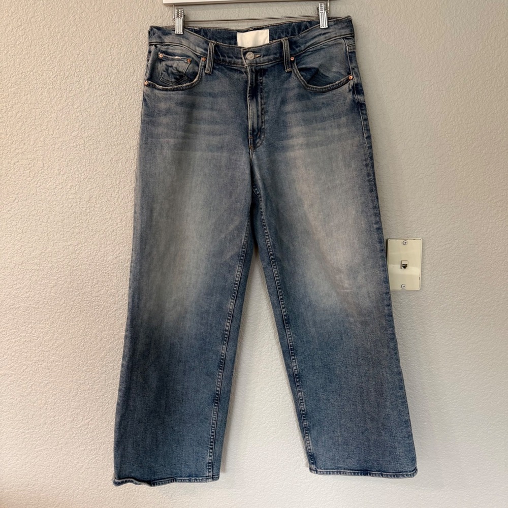 Mother The Down Low Spinner Hover‎ Jeans Womens 30 Blue I Confess Straight Leg - Picture 3 of 12